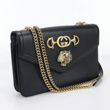 Gucci 537241 Shoulder Bag Raja Medium ChainShoulder Bag leather black Women