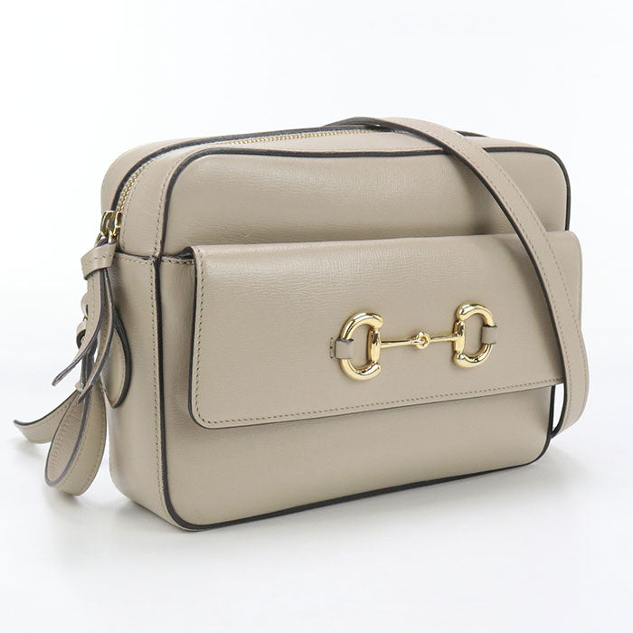 Gucci 645454 Shoulder Bag Gucci Horsebit 1955 leather beige Women