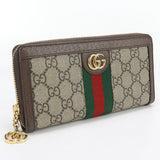 Gucci 523154 96IWG 8745 Long Wallet Ophidia GG Zipper Wallet GG Supreme Canvas, leather Multicolor Women