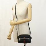 Gucci 517350 Shoulder Bag Offidia Sherry Line Pochette leather black Women
