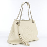 Gucci GU90132 ChainShoulder Soho  leather Bag white Women