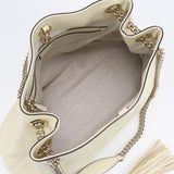Gucci GU90132 ChainShoulder Soho  leather Bag white Women
