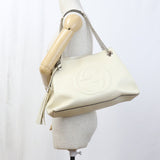 Gucci GU90132 ChainShoulder Soho  leather Bag white Women