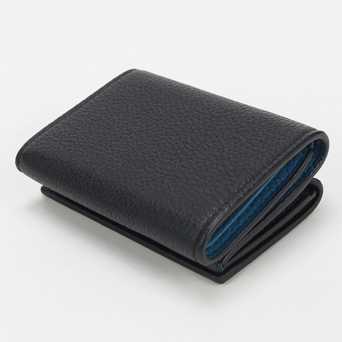 Gucci 736151 0E8IG 1000 Tri-fold wallet Gucci Logo Mini wallet leather mens(unisex)