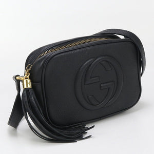 Gucci 347994 Soho Diagonal shoulder bag Shoulder Bag leather black Women