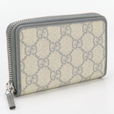 Gucci 255452 coin purse GG Supreme Zip coin case PVC gray Women(unisex)
