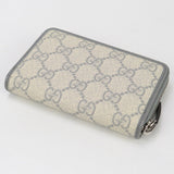 Gucci 255452 coin purse GG Supreme Zip coin case PVC gray Women(unisex)