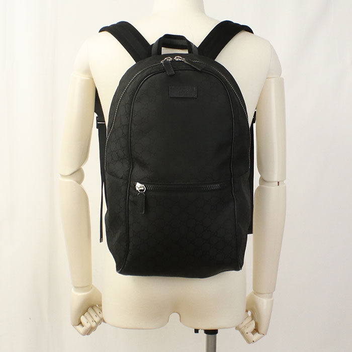 Gucci 449181 G1XYN 8615 Backpack GG nylon Backpack Nylon black mens