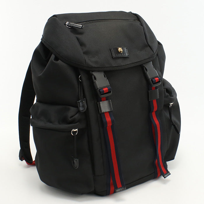 Gucci 429037 Bag pack Taiga head Backpack canvas Black mens