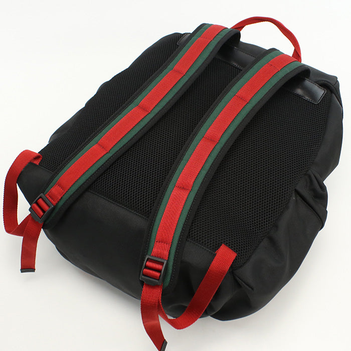 Gucci 429037 Bag pack Taiga head Backpack canvas Black mens