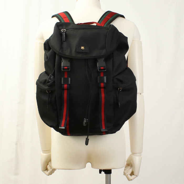 Gucci 429037 Bag pack Taiga head Backpack canvas Black mens