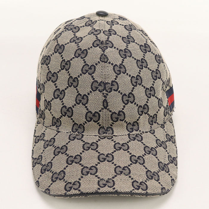 Gucci 696845 cap GG canvas Baseball cap polyester,Polyamide, Cotton Navy mens(unisex)