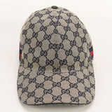 Gucci 696845 cap GG canvas Baseball cap polyester,Polyamide, Cotton Navy mens(unisex)
