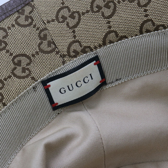 Gucci 576587 Fedora hat GG canvas hat brown unisex