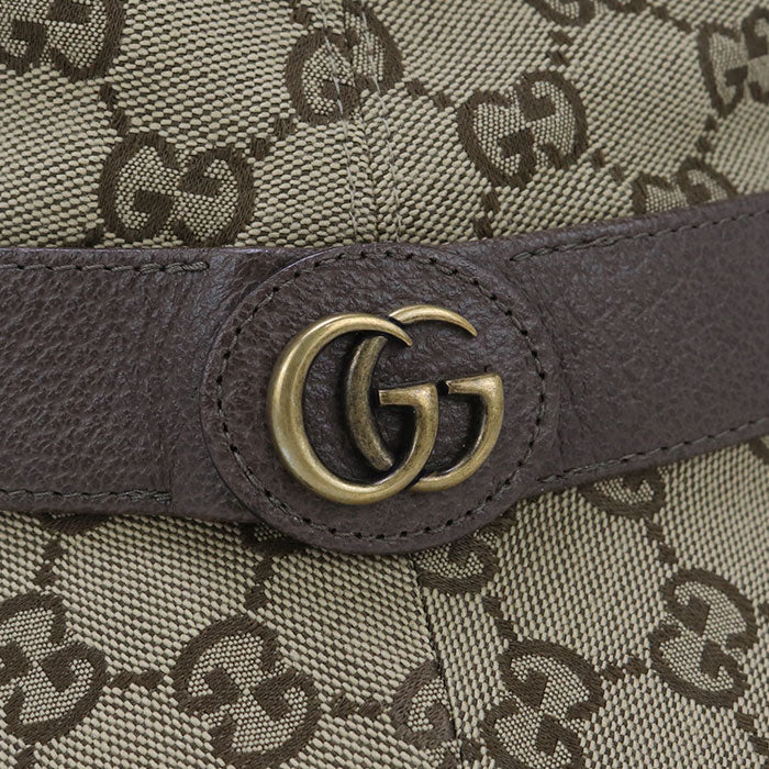 Gucci 576587 Fedora hat GG canvas hat brown unisex