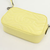 Gucci 634936 GG Marmont Diagonal shoulder bag Shoulder Bag leather yellow Women