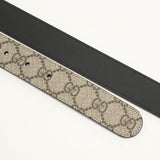 Gucci 414516 Double G slim belt GG Supreme Canvas beige mens