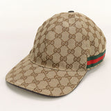 Gucci 200035 cap GG canvas Baseball cap polyester,cotton beige mens(unisex)