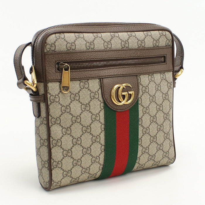 Gucci 547926 Small Ofidia Diagonal  Shoulder Bag GG Supreme beige unisex