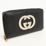 Gucci 658839 0QGCG 1089 Long Wallet Zipper Wallet leather black mens(unisex)