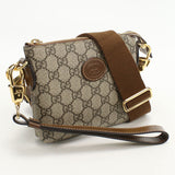 Gucci 723306 Interlocking G Diagonal Shoulder Bag GG Supreme beige Women