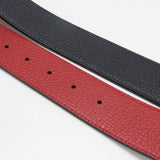 Gucci 450000 Reversible belt Interlocking G belt leather black mens