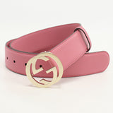 Gucci 546386 Interlocking G belt leather pink Women
