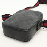 Gucci 682357 K5RLN 1095 Mini Shoulder Bag GG Supreme Diagonal leather black mens