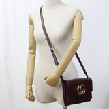 Gucci 550129 GG Marmont Diagonal shoulder bag Shoulder Bag leather red Women