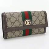 Gucci 523153 96IWG 8745 GG Continental Wallet Ofidia Long wallet beige Women