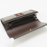 Gucci 523153 96IWG 8745 GG Continental Wallet Ofidia Long wallet beige Women