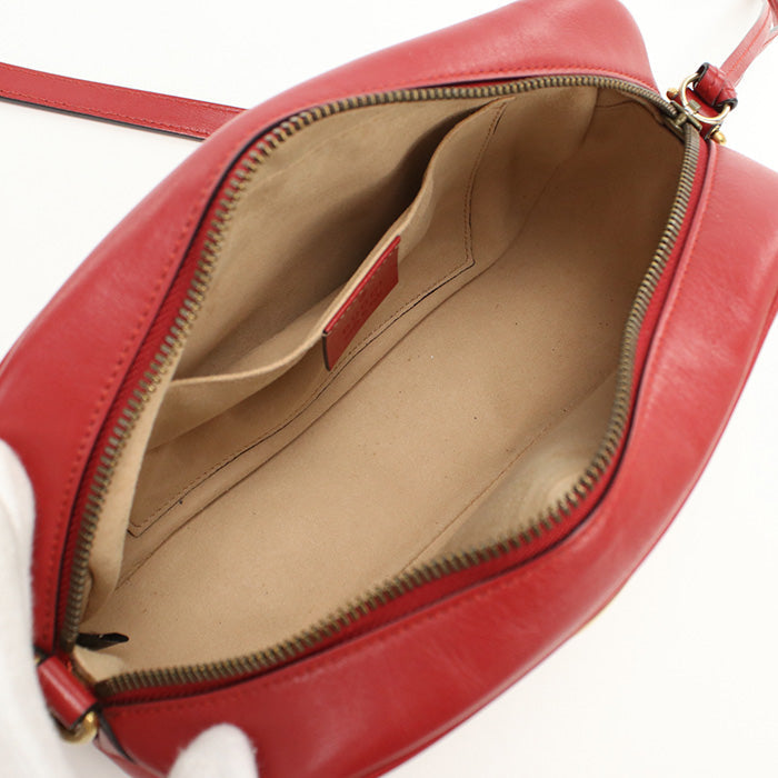 Gucci 447632 Shoulder Bag GG Marmont Small ChainShoulder Bag leather Red Women