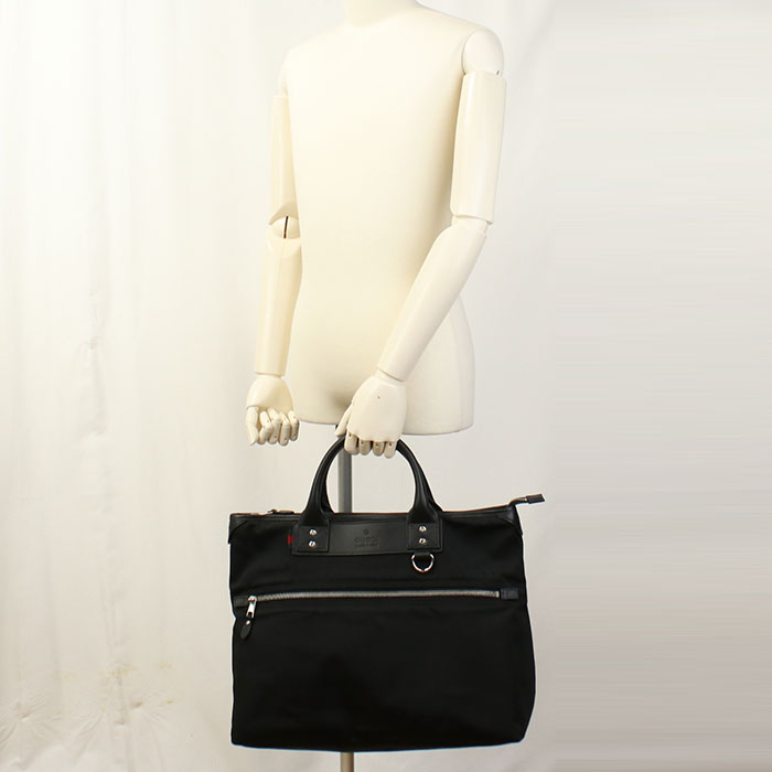 Gucci 246392 Tote Bag Nylon/leather unisex black
