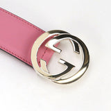 Gucci 546386 Interlocking G belt leather pink Women