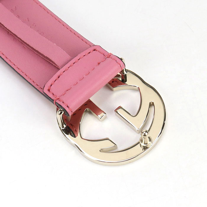 Gucci 546386 Interlocking G belt leather pink Women