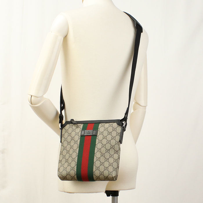 Gucci 471454 Ofidia Diagonal shoulder bag GG Supreme beige mens