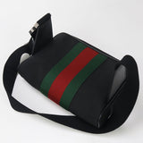 Gucci 630919 Belt bag Sherry line body bag canvas black mens