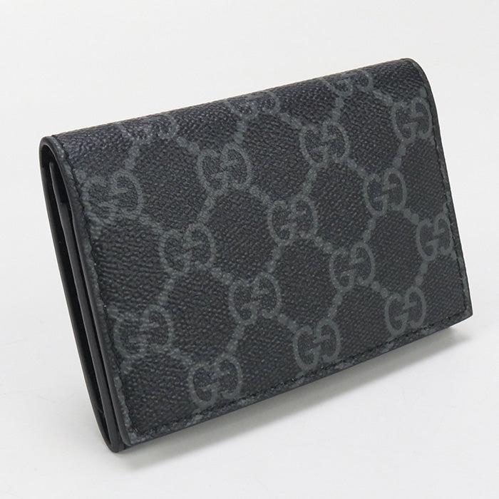 Gucci 821214 FAD6M  GG Emblem name card holder/GG pattern black mens
