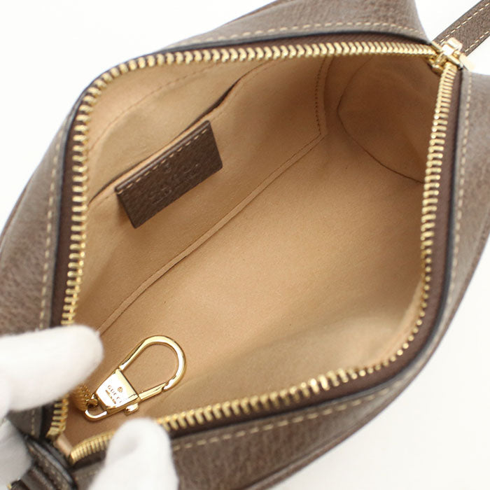 Gucci 517350 Mini bag Ofidia Diagonal Shoulder Bag PVC/leather beige Women