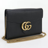 Gucci 401232 Chain wallet GG Marmont Chain wallet leather black Women