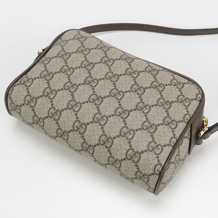 Gucci 772311 Mini Ofidia Diagonal Shoulder Bag GG Supreme/leather beige Women