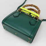 Gucci 655661 Small Tote Bag 2WAY Gucci Diana Handbag leather green Women