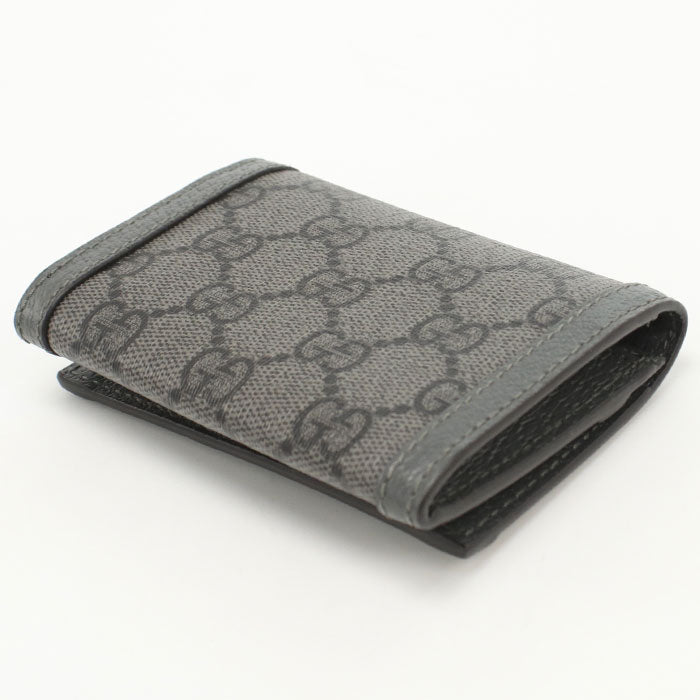 Gucci 732025 Ofidia name card holder GG Supreme/PVC gray mens