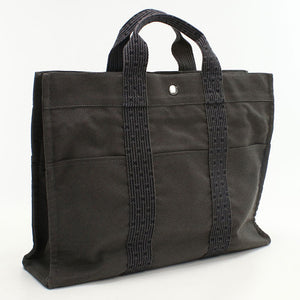 Hermes Her Line MM Tote Bag canvas gray unisex