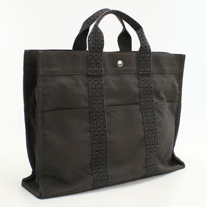 Hermes Her Line MM Tote Bag canvas gray unisex