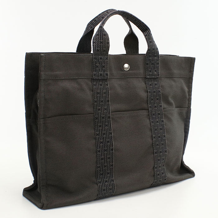 Hermes Her Line MM Tote Bag canvas gray unisex
