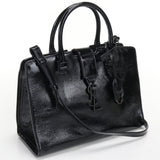 Saint Laurent- Baby Cabas Handbag Enamel Black