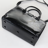 Saint Laurent- Baby Cabas Handbag Enamel Black