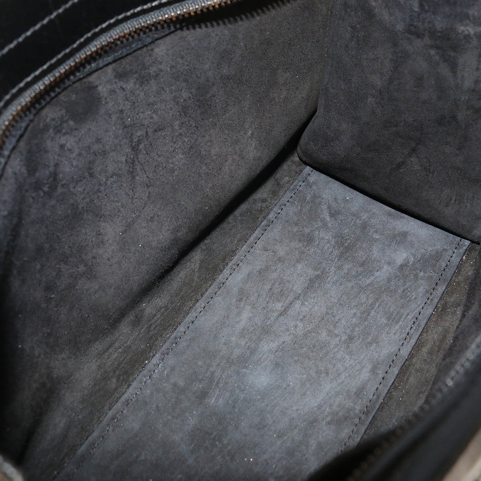 Saint Laurent- Baby Cabas Handbag Enamel Black