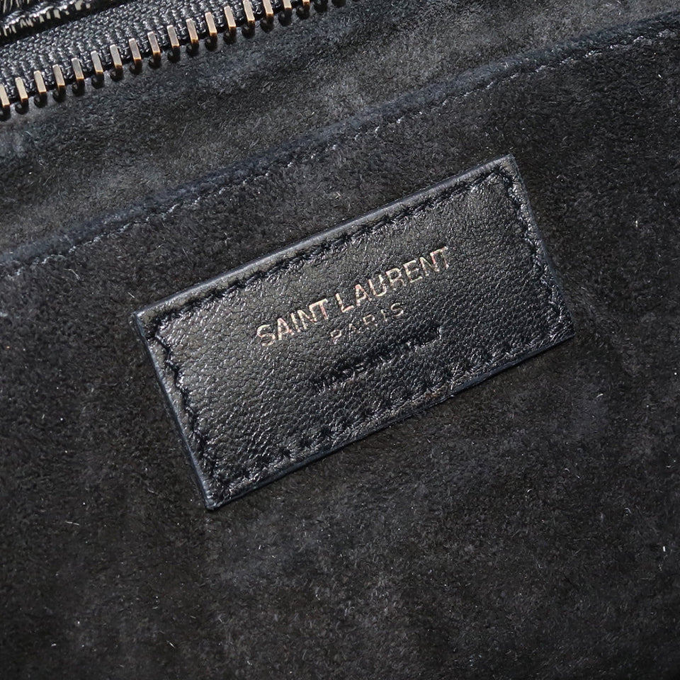 Saint Laurent- Baby Cabas Handbag Enamel Black